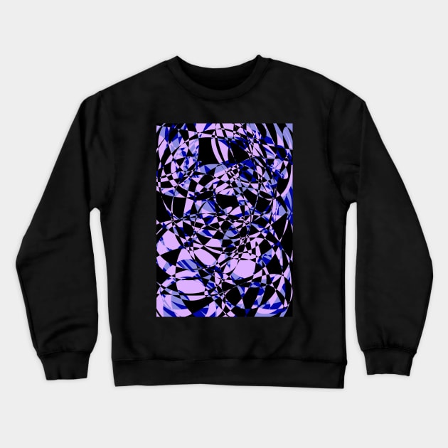 Purple and Black Abstract Geometric Pattern Crewneck Sweatshirt by  MerchByEzz